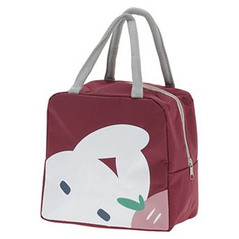Lunch Bag, Reusable Cartoon Pattern Insulated Lunch Box Tote with Large Capacity 8.66"x5.31"x9.25"