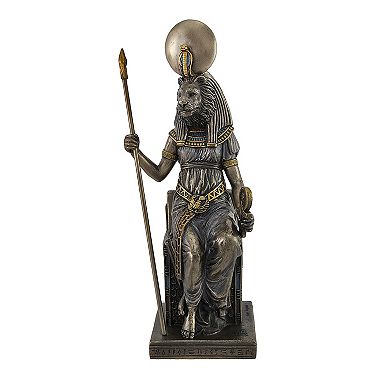 Egyptian Goddess Sekhmet Sitting on Throne Statue
