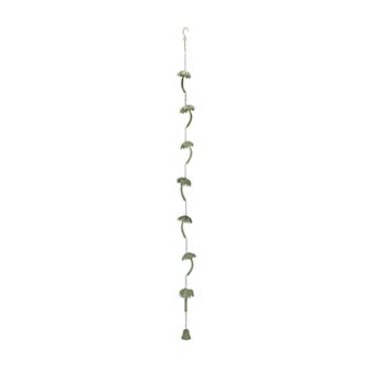 Metal Tropical Palm Tree Rain Chain with Attached Hanger 72 inch