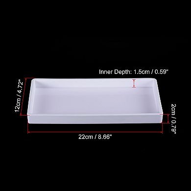 9"x5" Fast Food Tray, Plastic Reusable Multi-Purpose Rectangle Serving Tray Smooth Surface