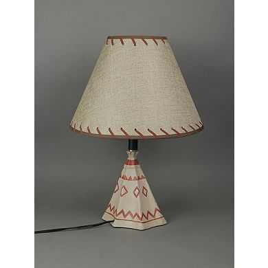 Mama Bear Reading Book To Cub in Teepee Tent Table Lamp