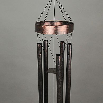 Metal Multicolor Wedge Wind Spinner Hanging Chimes Outdoor Decor Garden Patio