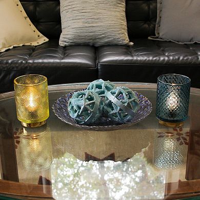Coastal Starfish Orbs Set of 3 - Beach-Inspired Home Accent for Centerpieces