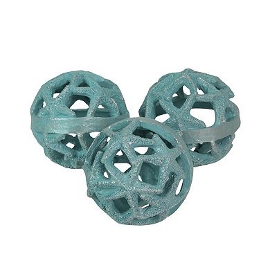 Coastal Starfish Orbs Set of 3 - Beach-Inspired Home Accent for Centerpieces