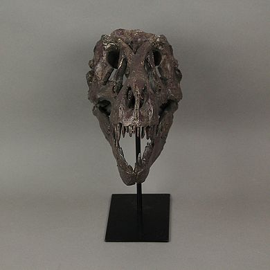 T-Rex Dinosaur Skull Mounted Tyrannosaurus Rex Fossil Statue