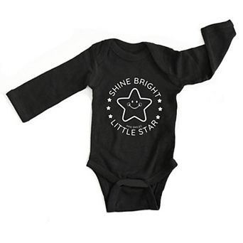 Mini Smiley Shine Bright Little Star - Baby Long Sleeve Bodysuit