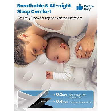 Cherimor, Queen Air Mattress, 18" High, Built-in Pump, Leak-Tested, Fast Inflate Bed, 800 lb Support