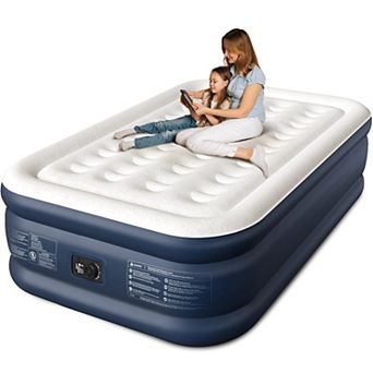 Cherimor, Full Size Air Mattress, 18"H, Built-in Pump, Leak-Tested, Fast Inflate, 600 lb Capacity