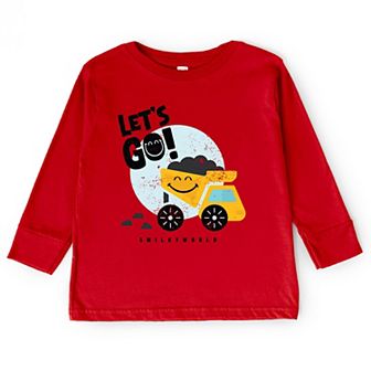 SmileyWorld Let's Go Dump Truck - Toddler Long Sleeve Graphic Tee