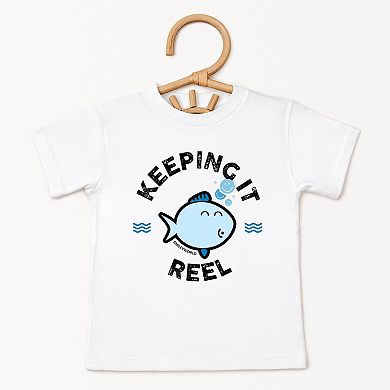 SmileyWorld Keeping It Reel Fish - Toddler Short Sleeve Graphic T-Shirt