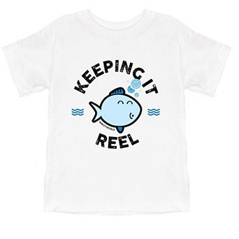 SmileyWorld Keeping It Reel Fish - Toddler Short Sleeve Graphic T-Shirt