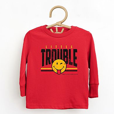 SmileyWorld Little Trouble - Toddler Long Sleeve Graphic Tee