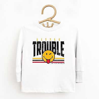 SmileyWorld Little Trouble - Toddler Long Sleeve Graphic Tee