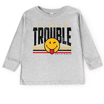 SmileyWorld Little Trouble - Toddler Long Sleeve Graphic Tee