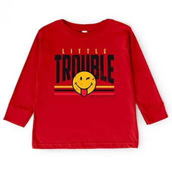 SmileyWorld Little Trouble - Toddler Long Sleeve Graphic Tee