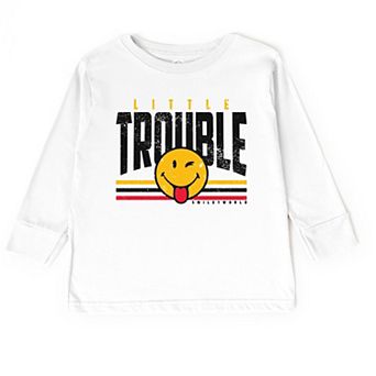 SmileyWorld Little Trouble - Toddler Long Sleeve Graphic Tee