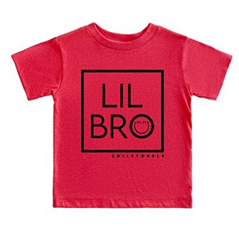 SmileyWorld Lil Bro Square - Toddler Short Sleeve Graphic T-Shirt