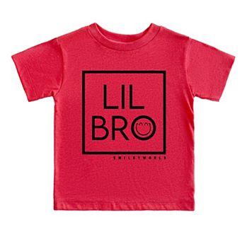 SmileyWorld Lil Bro Square - Toddler Short Sleeve Graphic T-Shirt