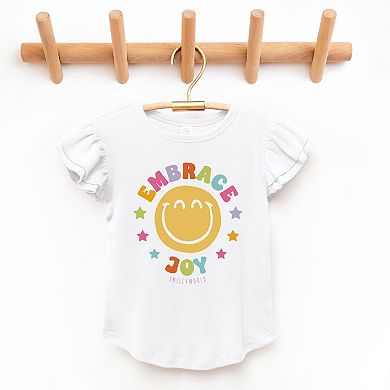SmileyWorld Embrace Joy - Flutter Sleeve Graphic T-Shirt