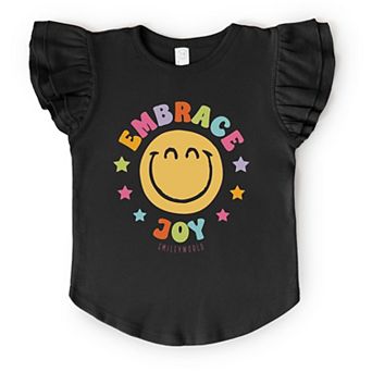 SmileyWorld Embrace Joy - Flutter Sleeve Graphic T-Shirt
