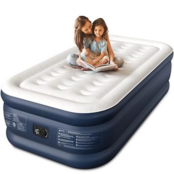 Cherimor, Twin XL Air Mattress, 18" High, Built-in pump, Leak-Tested, 2-Min Inflate, 500 lb Support