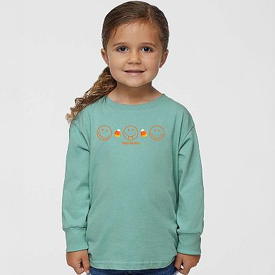 SmileyWorld Candy Corn Outlines - Toddler Long Sleeve Graphic Tee