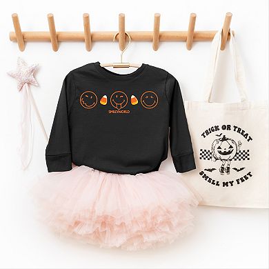 SmileyWorld Candy Corn Outlines - Toddler Long Sleeve Graphic Tee