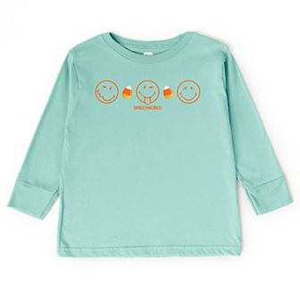 SmileyWorld Candy Corn Outlines - Toddler Long Sleeve Graphic Tee