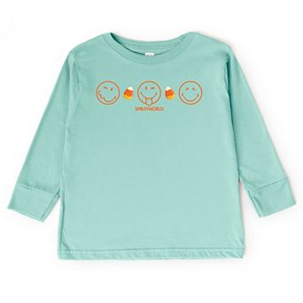 SmileyWorld Candy Corn Outlines - Toddler Long Sleeve Graphic Tee