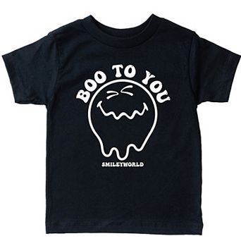 SmileyWorld Boo To You - Toddler Short Sleeve Graphic T-Shirt