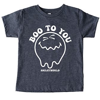 SmileyWorld Boo To You - Toddler Short Sleeve Graphic T-Shirt