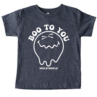 SmileyWorld Boo To You - Toddler Short Sleeve Graphic T-Shirt