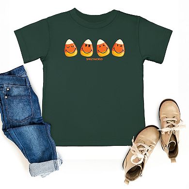 SmileyWorld Candy Corn Smiles - Toddler Short Sleeve Graphic T-Shirt