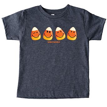 SmileyWorld Candy Corn Smiles - Toddler Short Sleeve Graphic T-Shirt