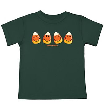 SmileyWorld Candy Corn Smiles - Toddler Short Sleeve Graphic T-Shirt