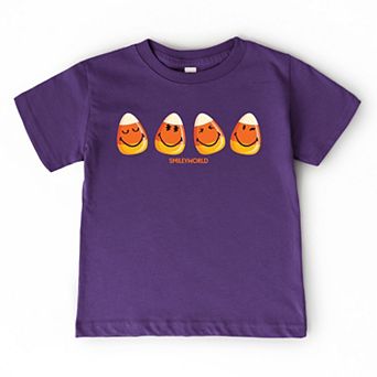SmileyWorld Candy Corn Smiles - Toddler Short Sleeve Graphic T-Shirt