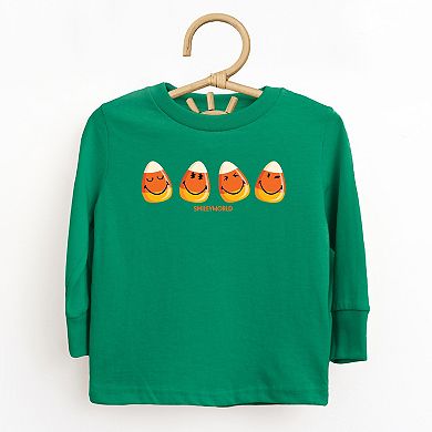 SmileyWorld Candy Corn Smiles - Toddler Long Sleeve Graphic Tee