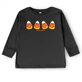 SmileyWorld Candy Corn Smiles - Toddler Long Sleeve Graphic Tee