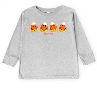 SmileyWorld Candy Corn Smiles - Toddler Long Sleeve Graphic Tee