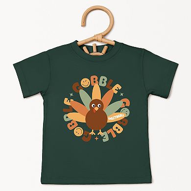 SmileyWorld Gobble Gobble Circle - Toddler Short Sleeve Graphic T-Shirt