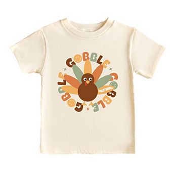 SmileyWorld Gobble Gobble Circle - Toddler Short Sleeve Graphic T-Shirt