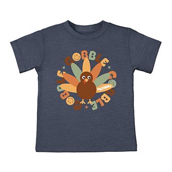SmileyWorld Gobble Gobble Circle - Toddler Short Sleeve Graphic T-Shirt