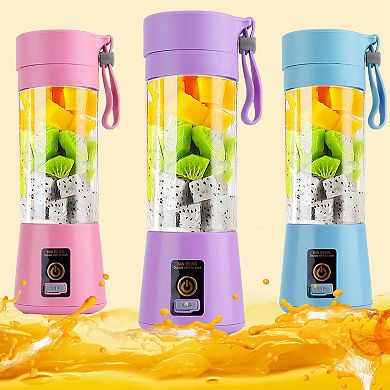 Portable USB Rechargeable Blender Juicer Cup 6 Blades, Smoothies, Baby Food Maker