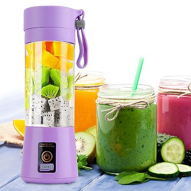 Portable USB Rechargeable Blender Juicer Cup 6 Blades, Smoothies, Baby Food Maker