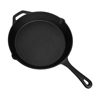 12" Pre-Seasoned Cast Iron Skillet with Heat-Resistant Holder, Oven Safe