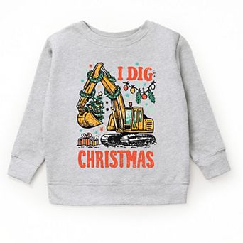 I Dig Christmas Excavator - Youth Graphic Sweatshirt
