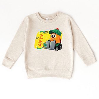 Leo the Truck Lifty Name Distressed - Toddler Graphic Sweatshirt