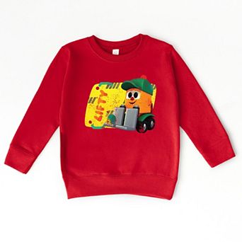 Leo the Truck Lifty Name Distressed - Toddler Graphic Sweatshirt