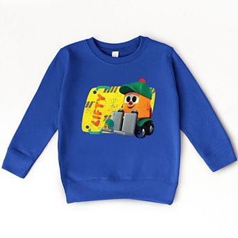 Leo the Truck Lifty Name Distressed - Toddler Graphic Sweatshirt