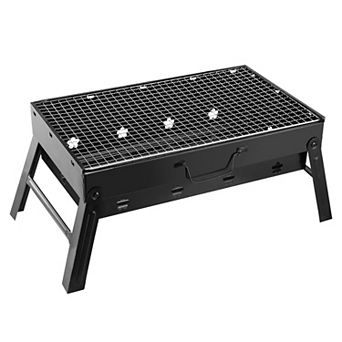 Portable Foldable Charcoal BBQ Grill Lightweight Smoker for Camping & Outdoor